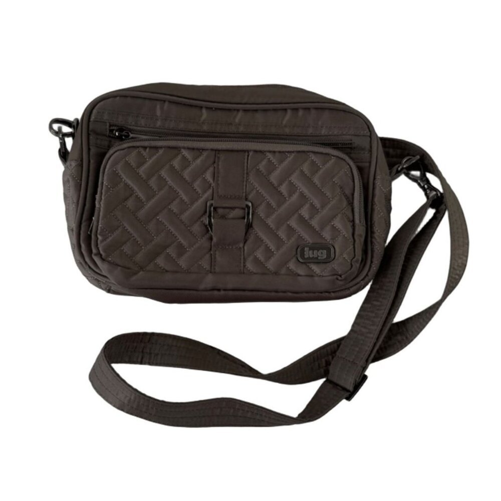 Lug Carousel Quilted Crossbody Bag Taupe Adjustable Convertible Luglife